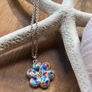 Blue Flower Necklace